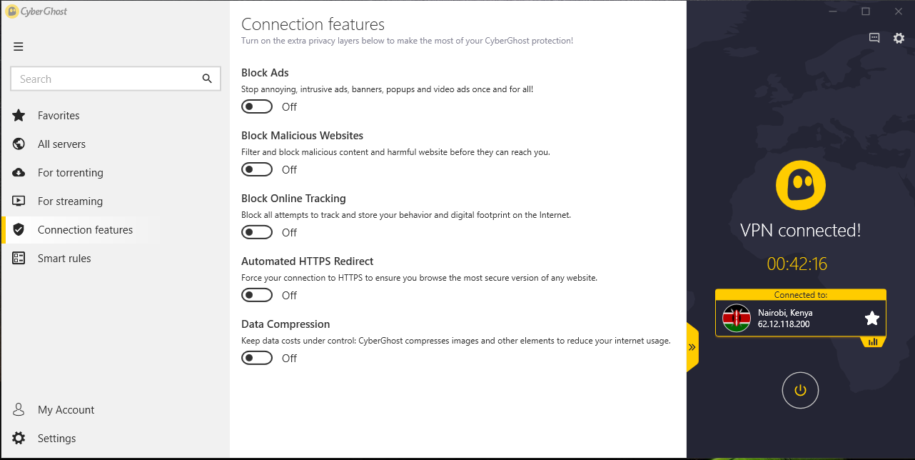 App connection features